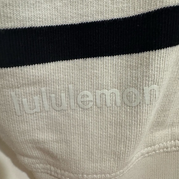 Lululemon Athletica Cream and Black Striped Sweatshirt - Picture 3 of 3